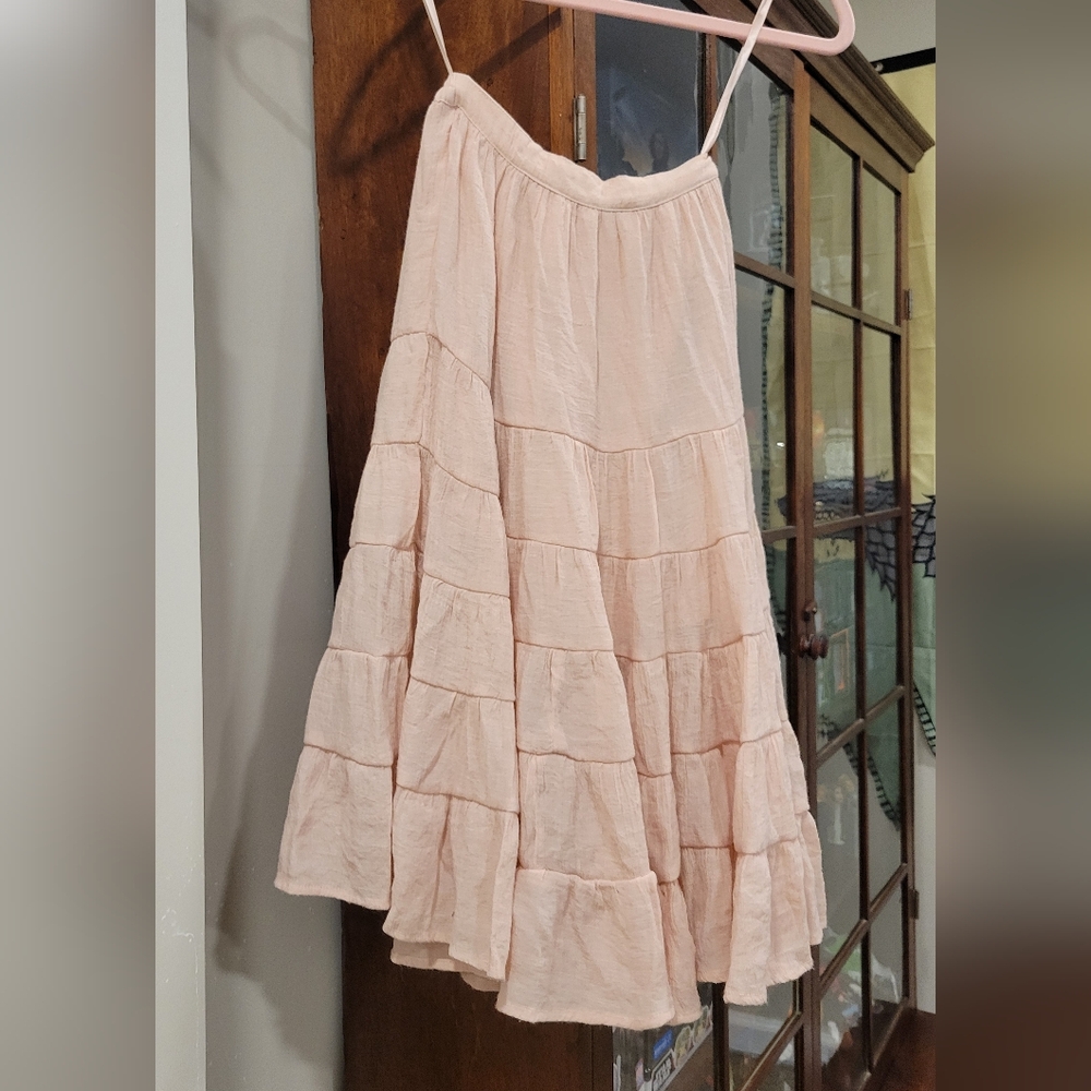 Flowy Pink Tiered Dress